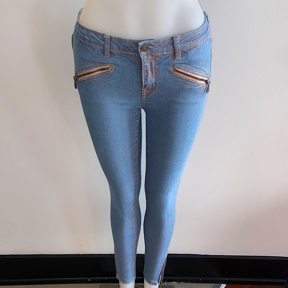 BUFFALO* Rose Gold Shimmer Mid-Rise Skinny Jeans - Picture 1 of 11